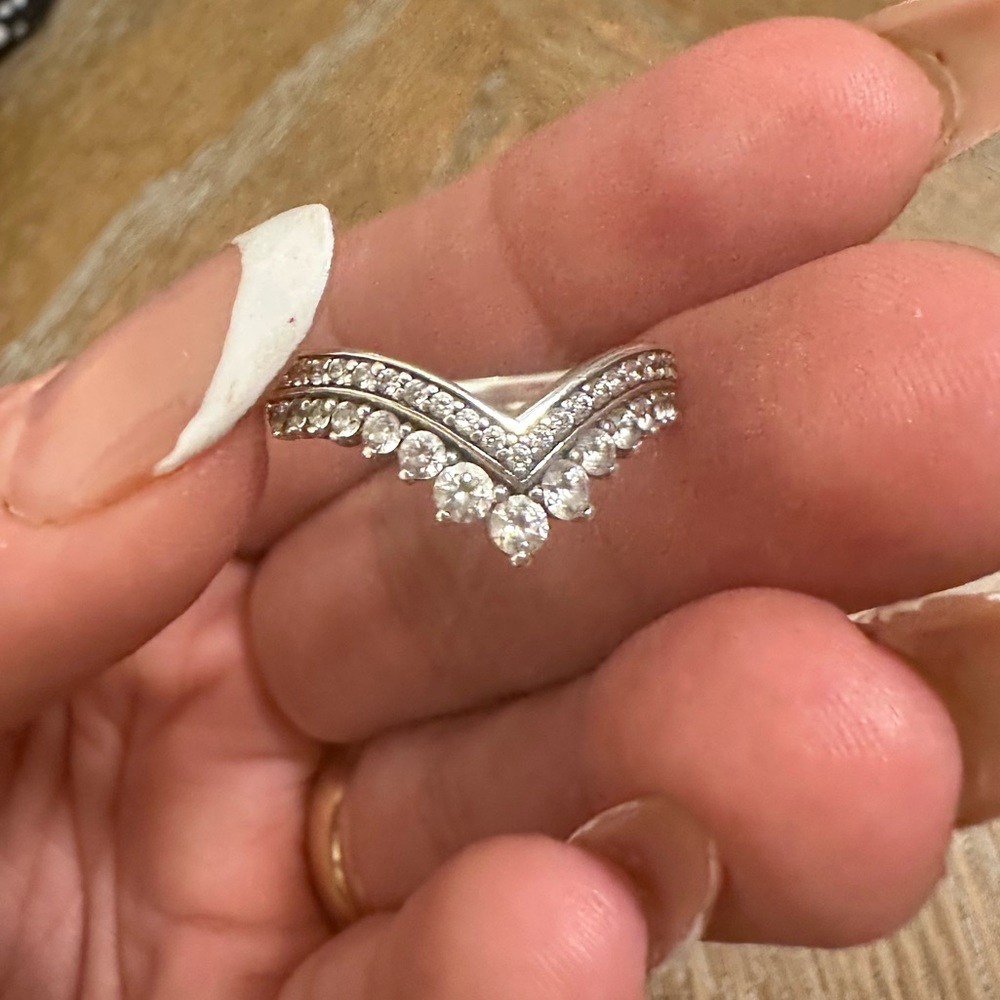 Pandora Princess Wishbone ring